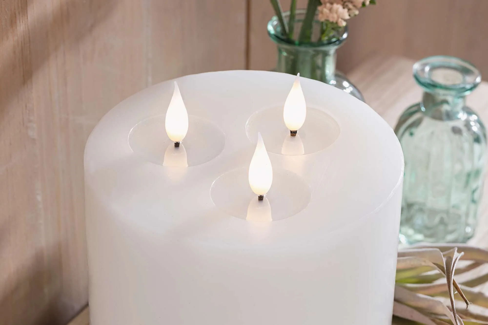 3-Docht-Kerze "Classic"  im Frank Flechtwaren Online Shop für Weihnachtliches Chalet kaufen