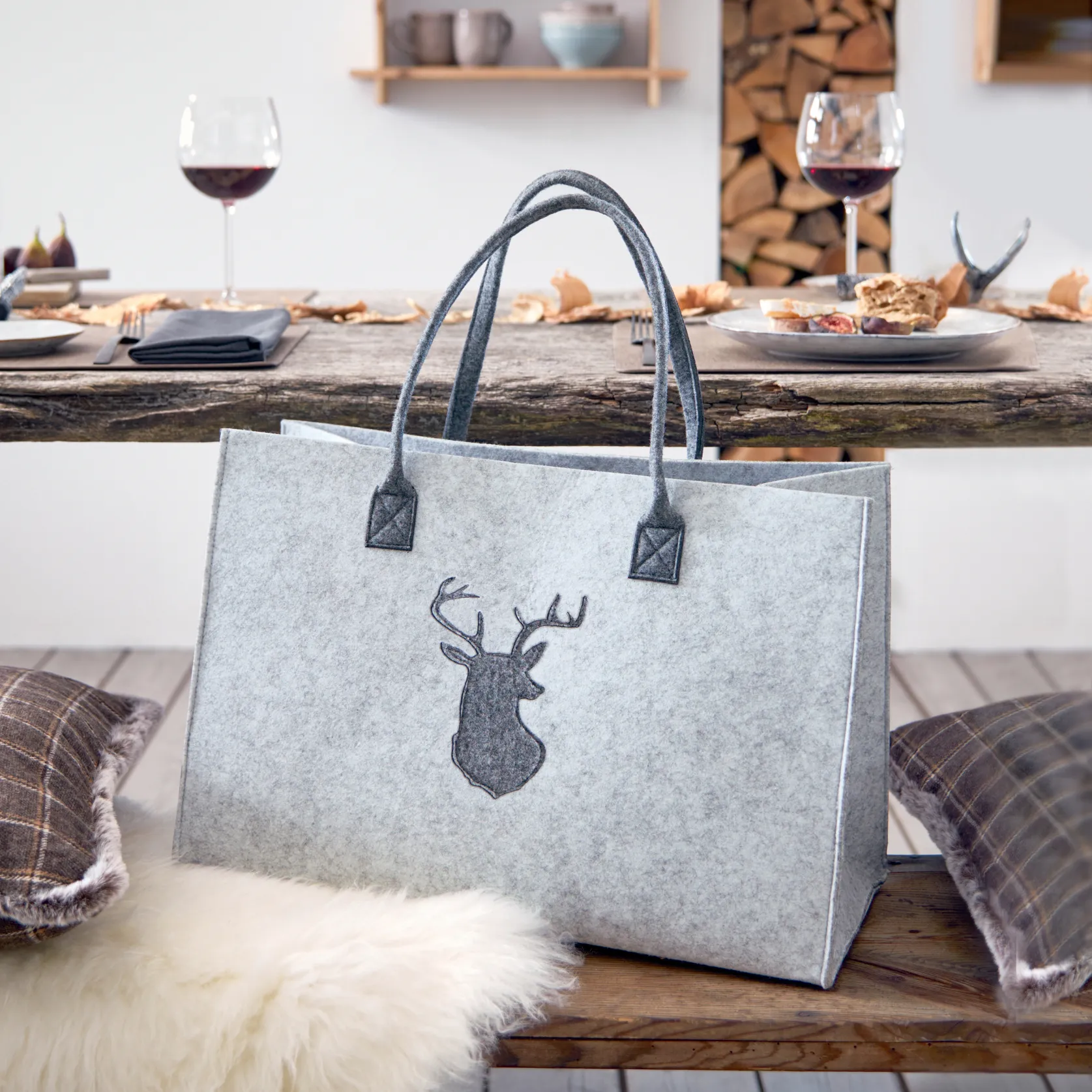 Filztasche "Hirsch"  im Frank Flechtwaren Online Shop kaufen