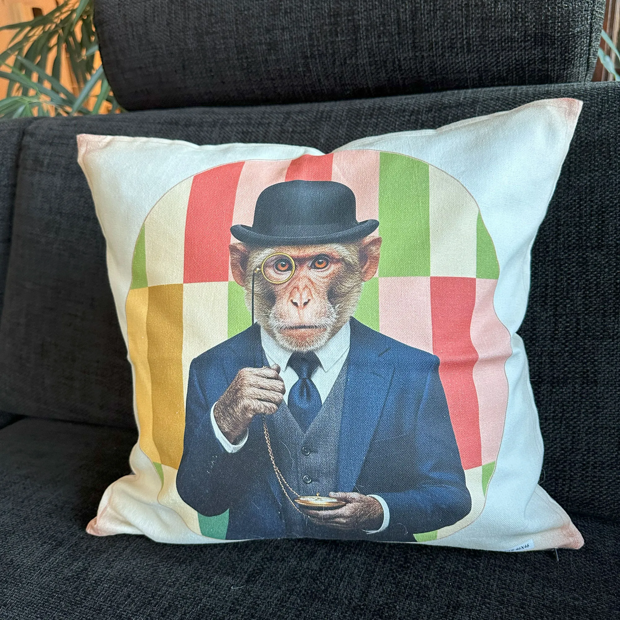 Kissenhülle "Monkey Charles"  im Frank Flechtwaren Online Shop für Kissenhüllen kaufen