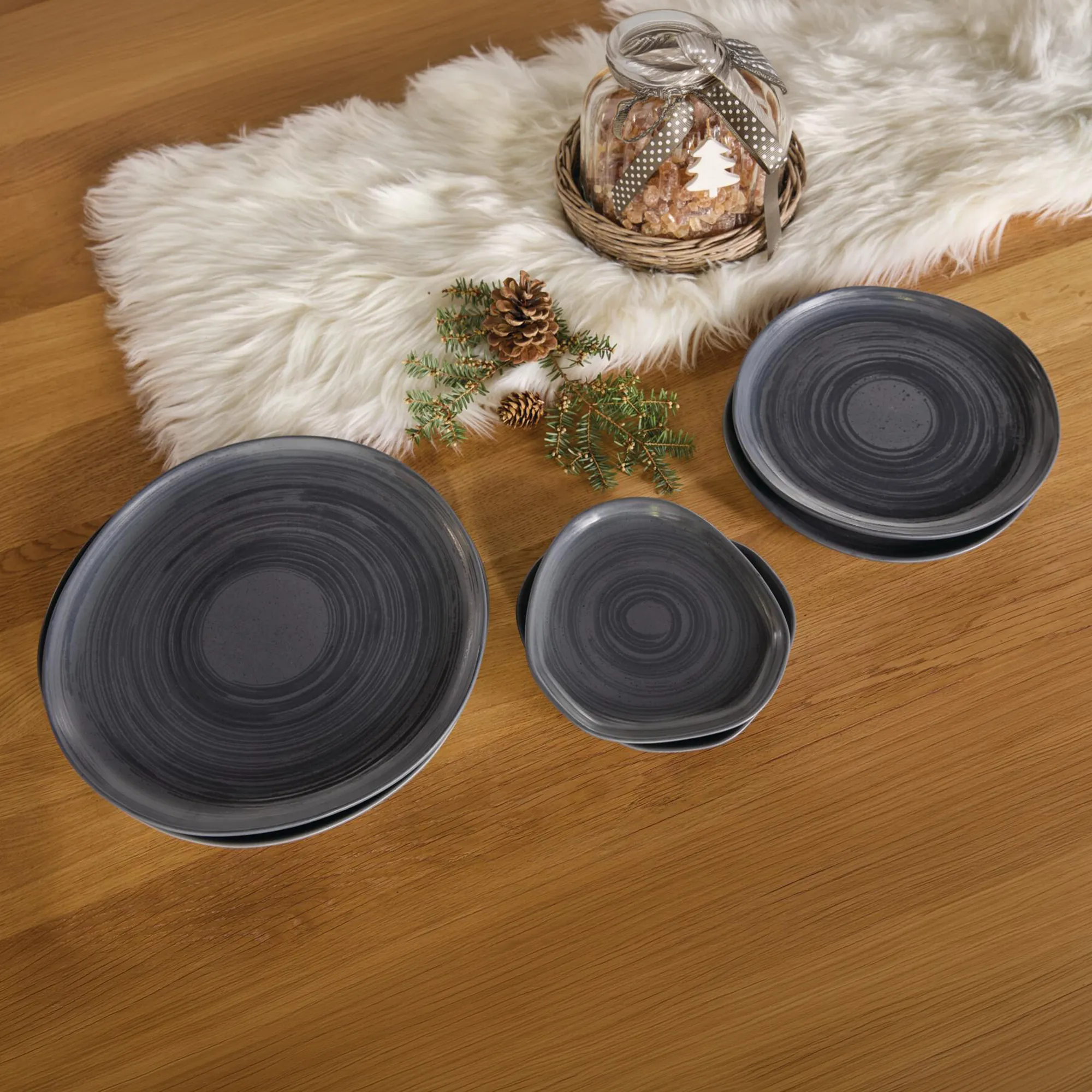 Kleiner Teller "Circle", 2er Set  im Frank Flechtwaren Online Shop für Tischlein deck dich kaufen