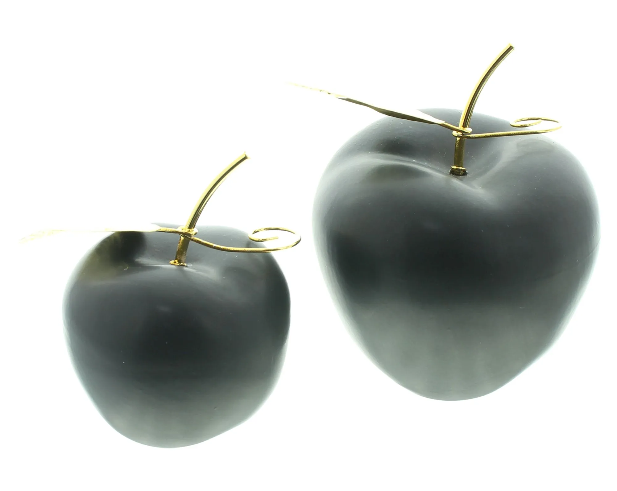 Apfel "Black", 2er Set  im Frank Flechtwaren Online Shop für Herbstliche Dekofiguren kaufen