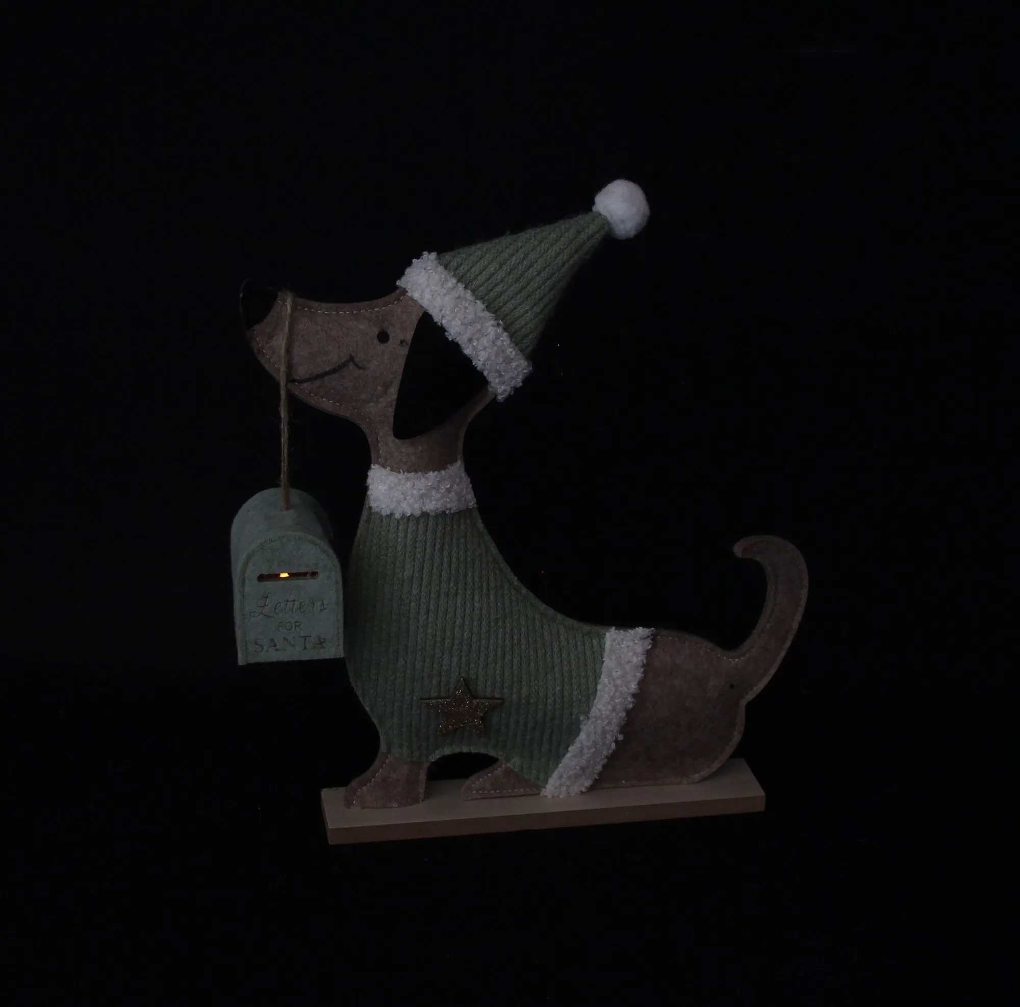 Deko-Figur "Dackel mit LED-Postbox", 2tlg.  im Frank Flechtwaren Online Shop für Auf den Dackel gekommen kaufen