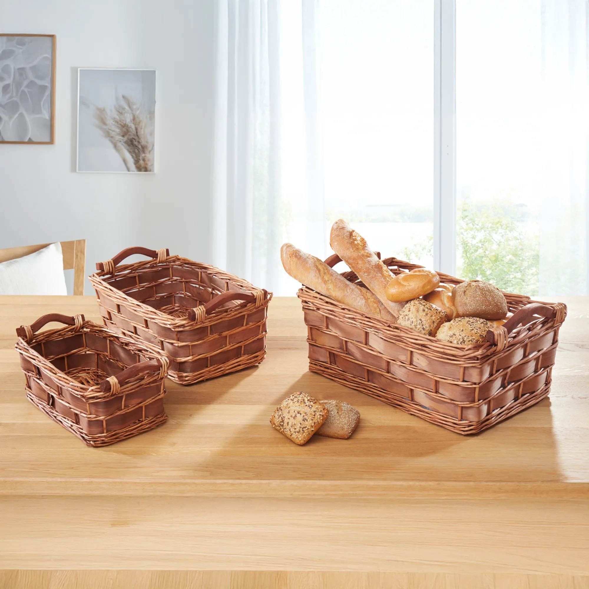 Füllkorb "Spanstreifen", groß  im Frank Flechtwaren Online Shop kaufen