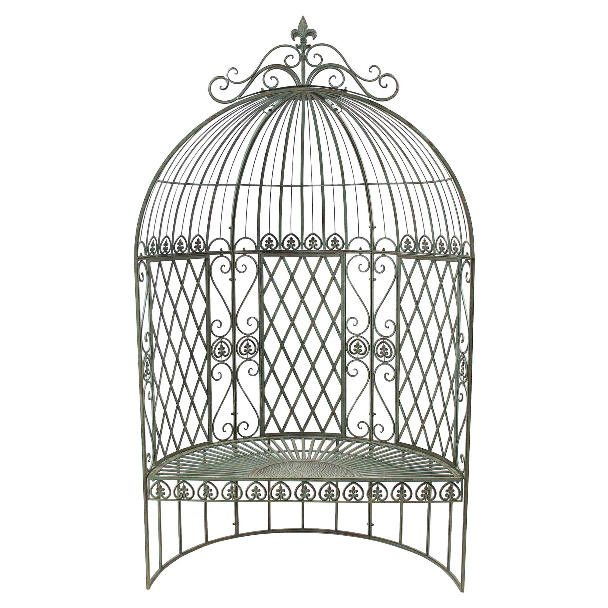 Baldachinbank "Ornamente"  im Frank Flechtwaren Online Shop für Gartensessel &amp; Gartenstühle kaufen