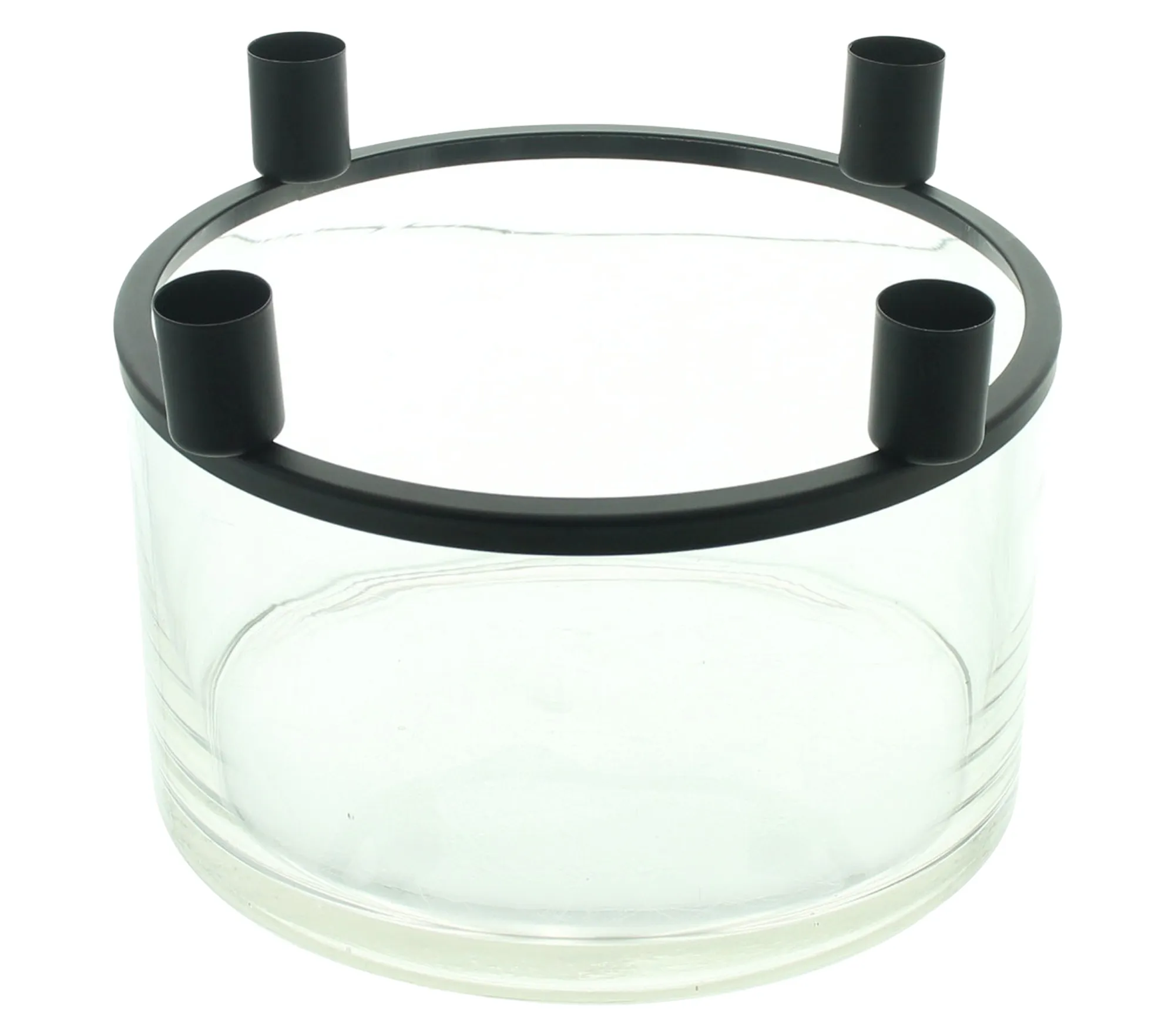 Schale "Clear" mit Stabkerzenhalter  im Frank Flechtwaren Online Shop für Herbstliche Dekoschalen kaufen