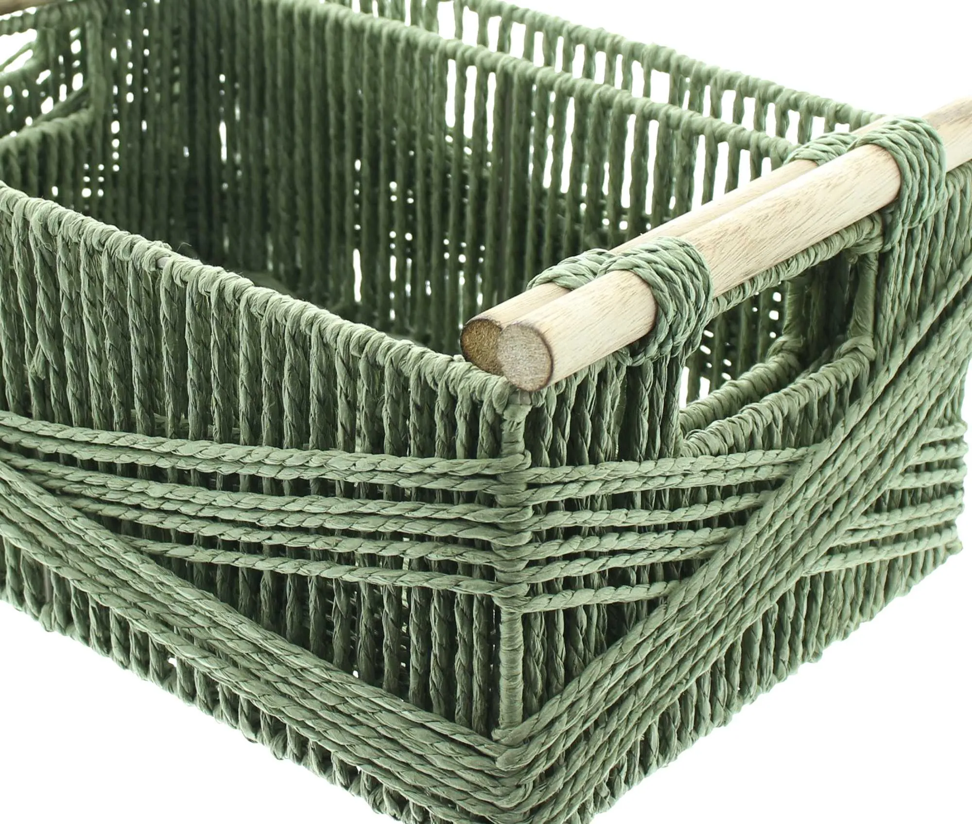 Füllkorb "Holzgriff", 2er Set  im Frank Flechtwaren Online Shop für Balkonien kaufen