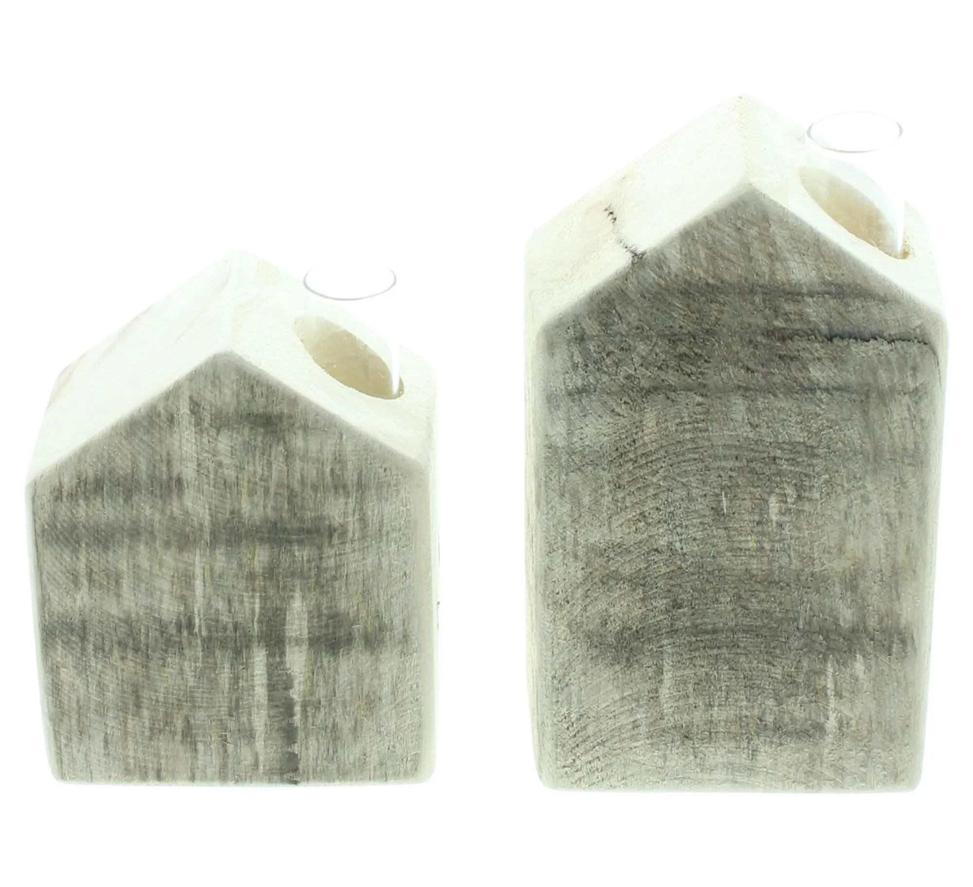 Vase "Häuschen", 2er Set  im Frank Flechtwaren Online Shop für Natur &amp; Grün kaufen