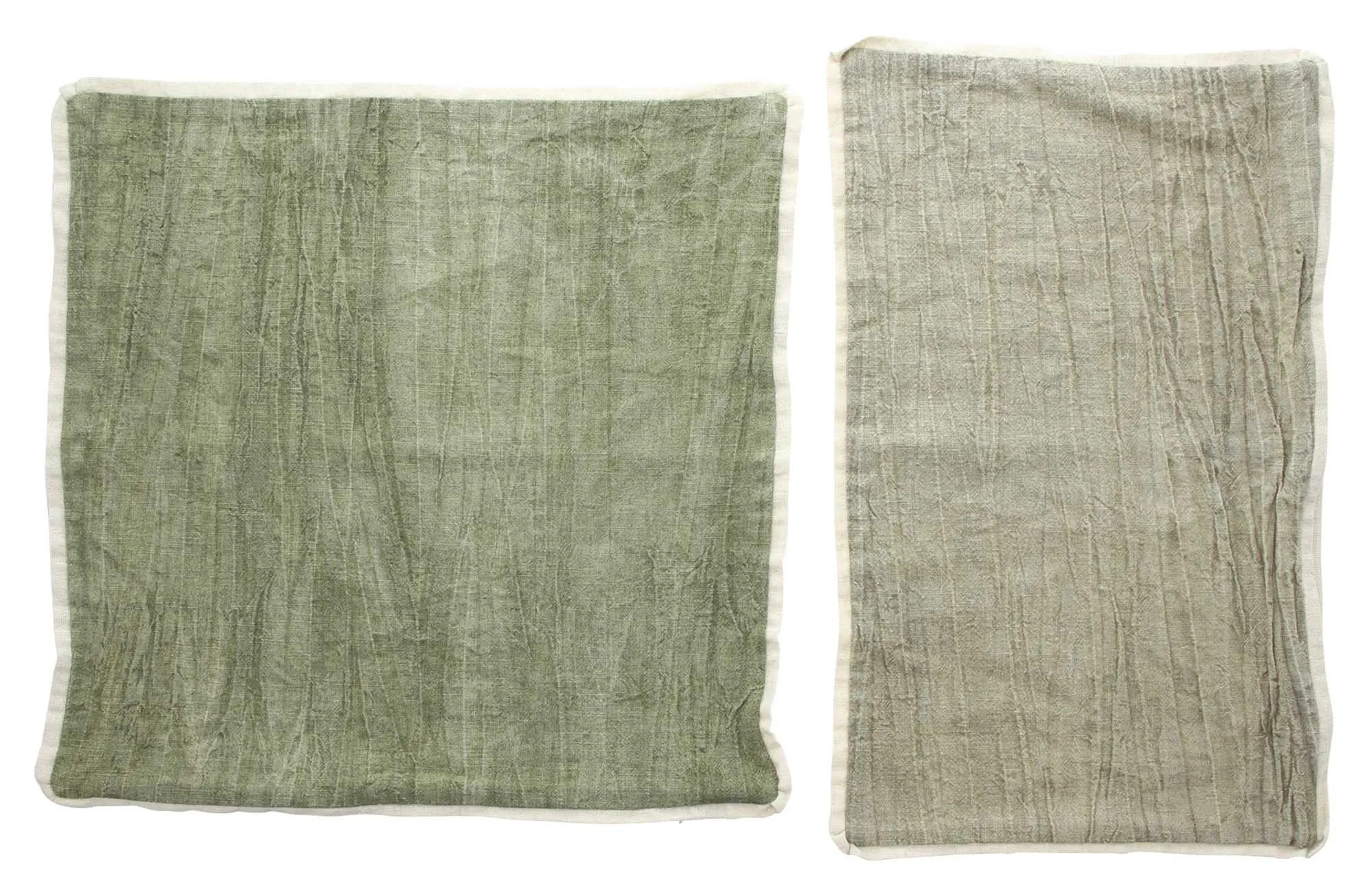 Kissenhülle "Grün &amp; Grau", 2er Set  im Frank Flechtwaren Online Shop für Kissenhüllen kaufen