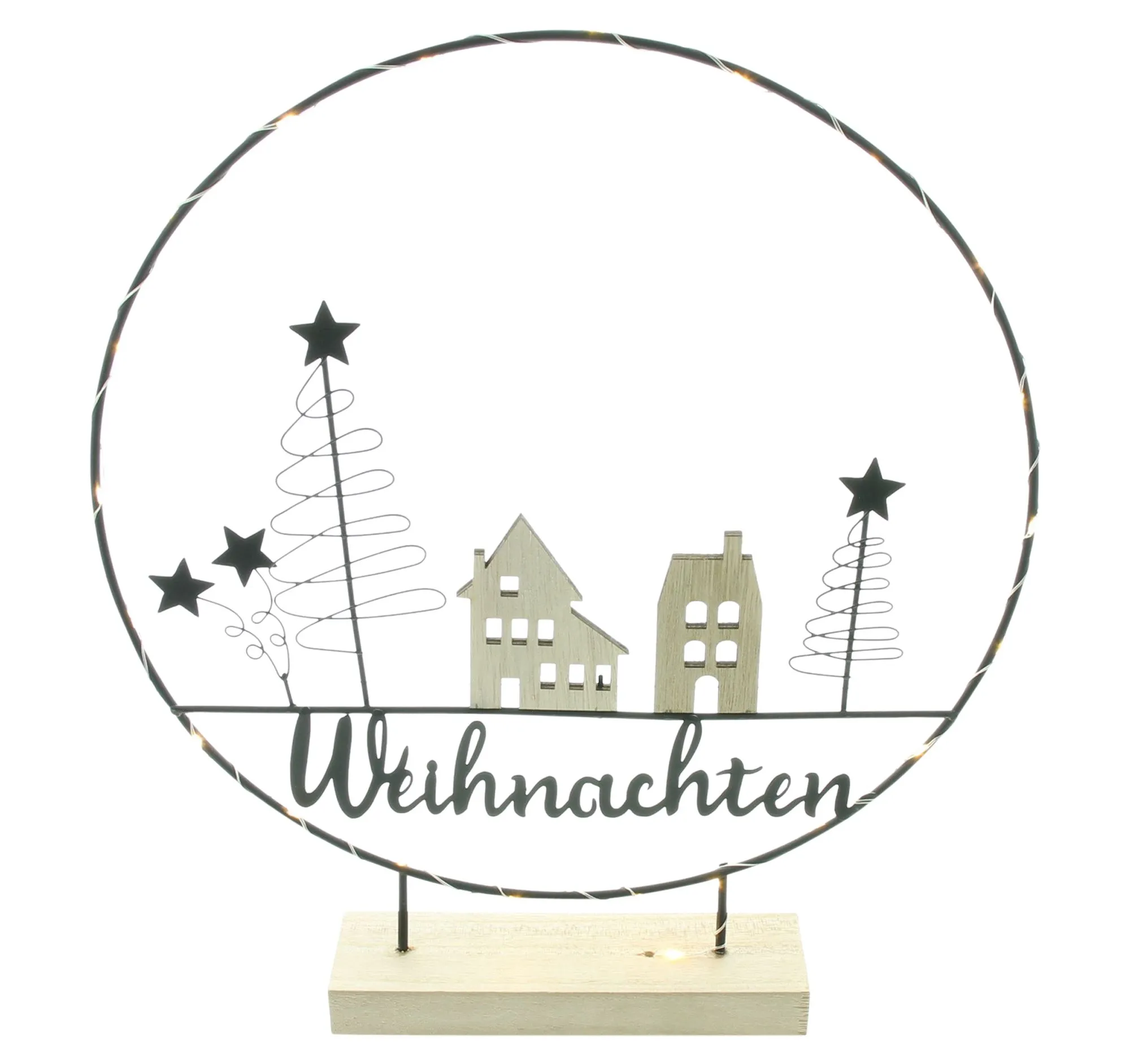 LED-Ringdeko "Weihnachten"  im Frank Flechtwaren Online Shop für Weihnachtliche Dekoringe kaufen