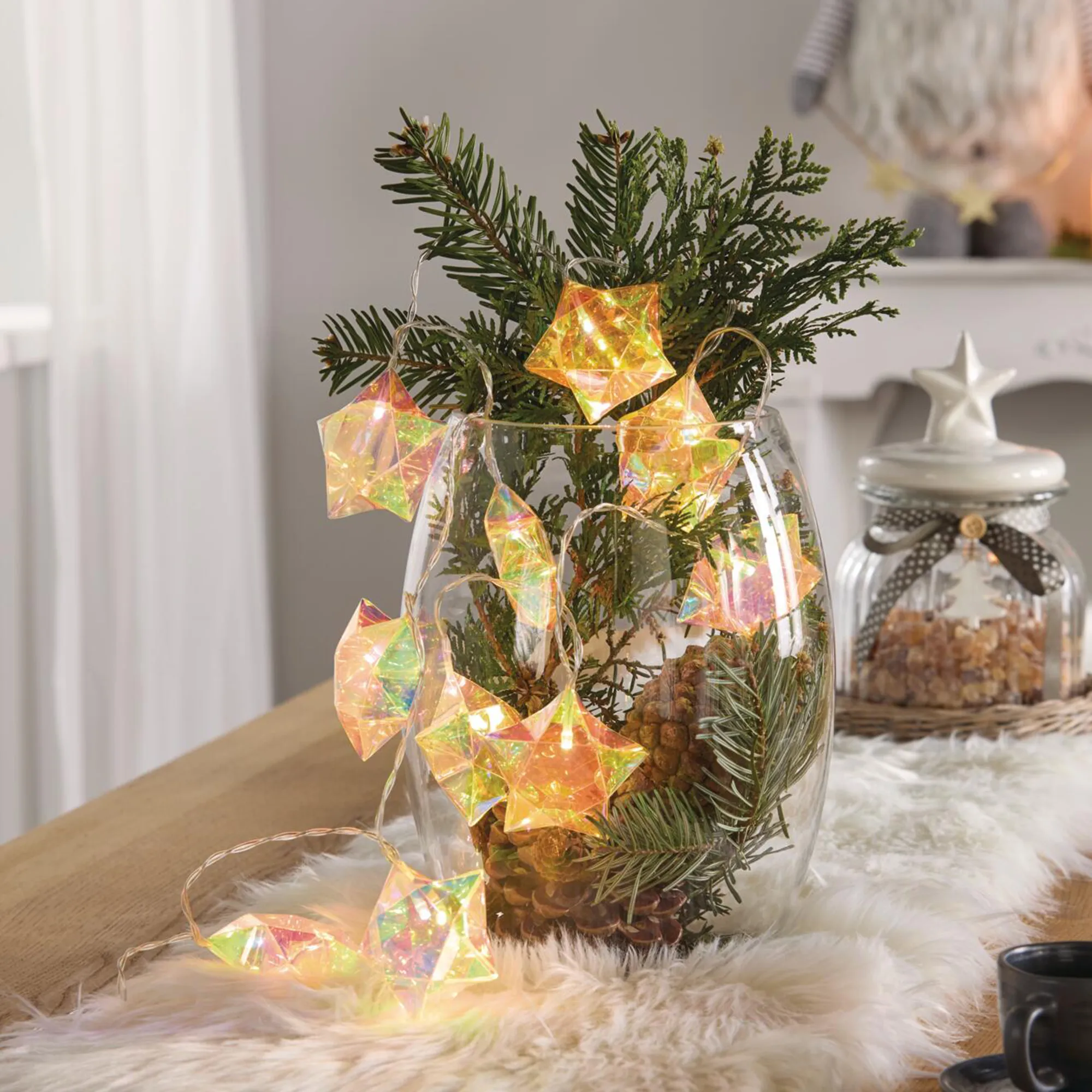 LED-Lichterkette "Rainbow-Stars"  im Frank Flechtwaren Online Shop kaufen