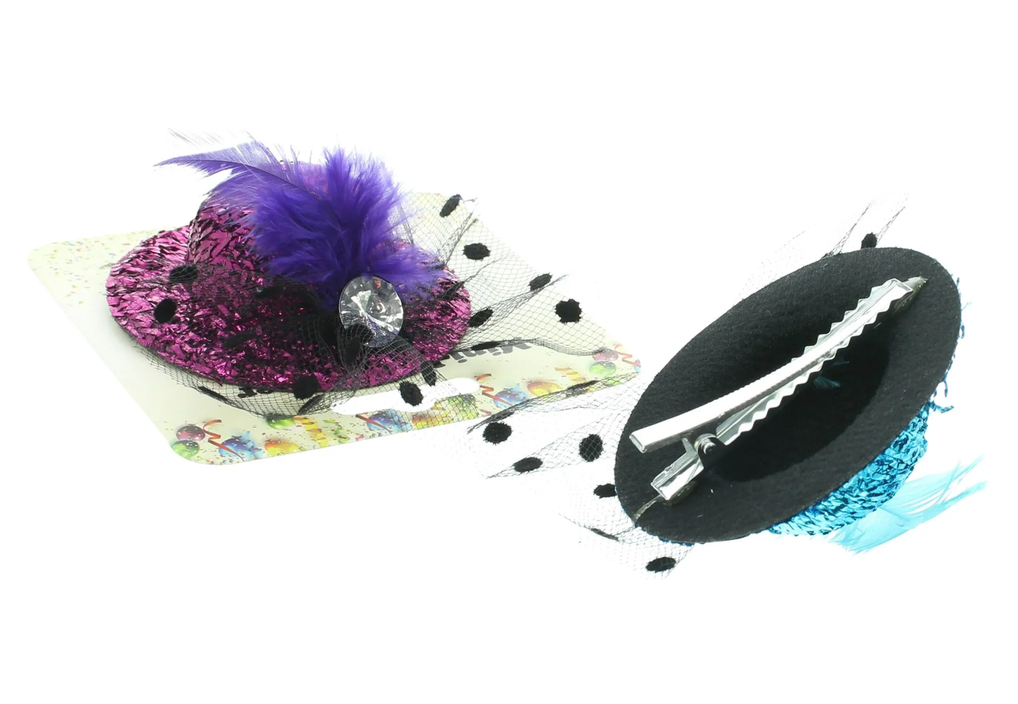 Party-Hut "Glitzer" mit Feder, 4er Set  im Frank Flechtwaren Online Shop für Exklusiv Online - Deko kaufen