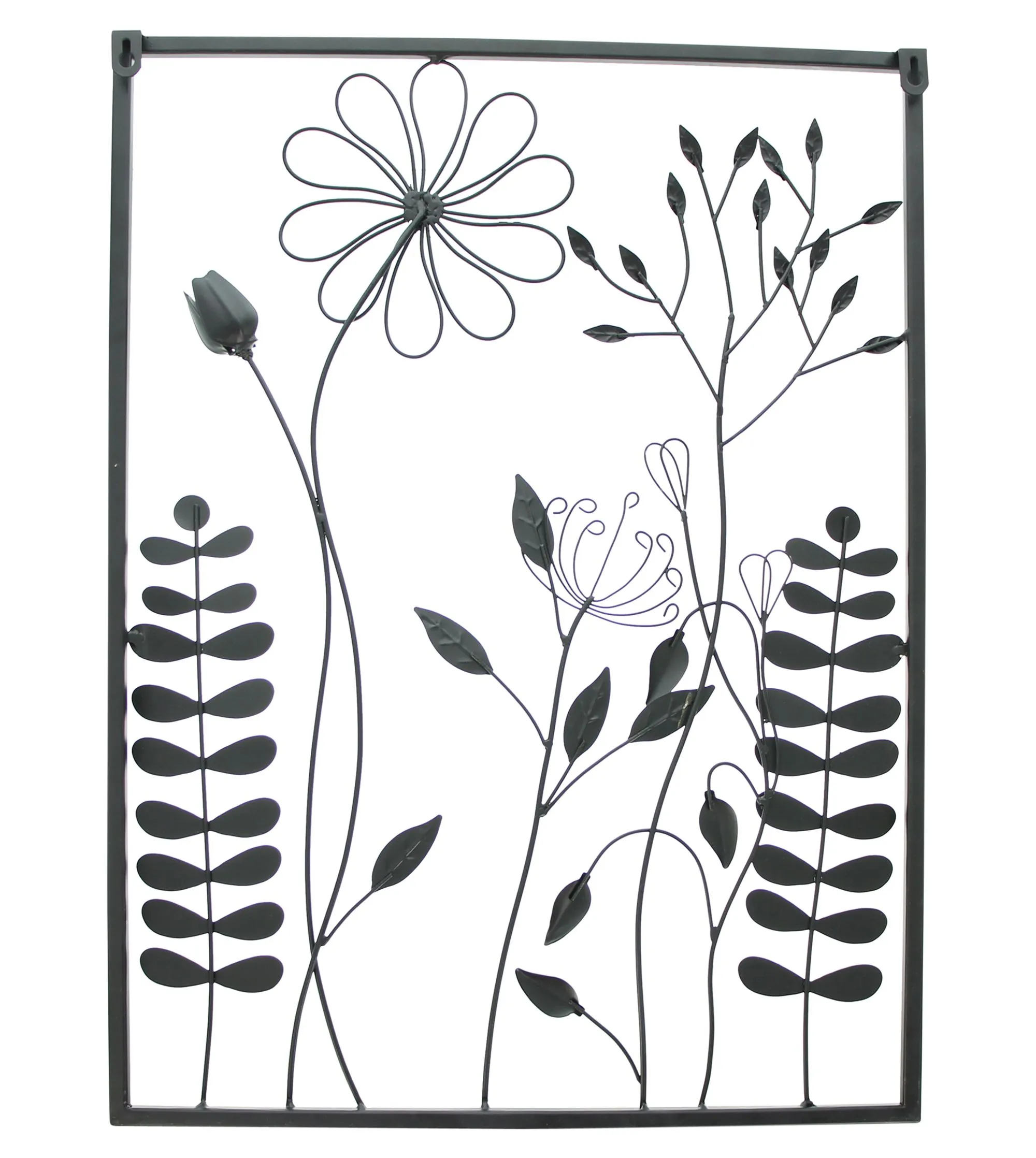 Bild "Black Flowers"  im Frank Flechtwaren Online Shop für Wanddeko kaufen