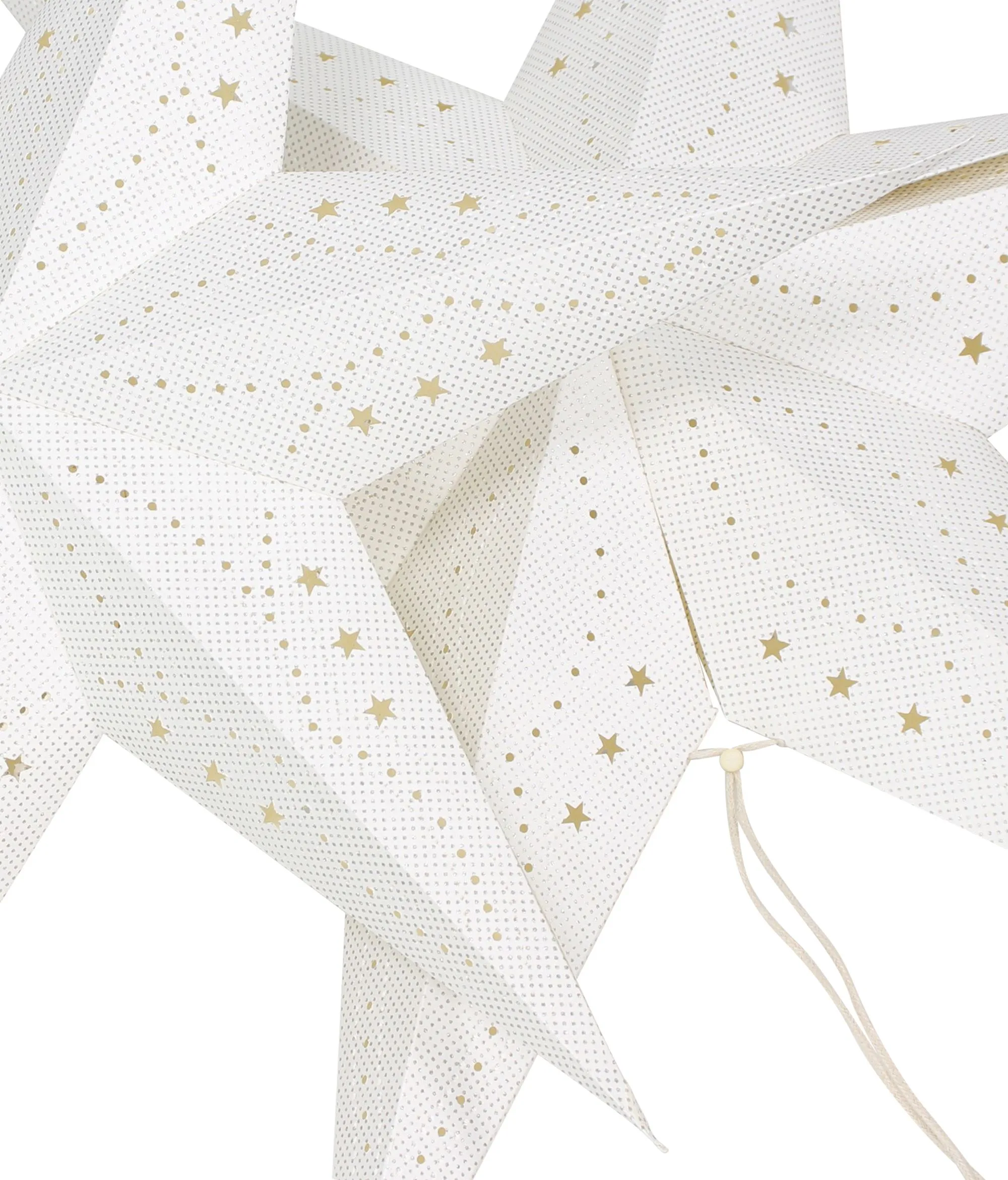 Deko-Stern "White &amp; Silver", 2er Set  im Frank Flechtwaren Online Shop für Dekohänger  kaufen