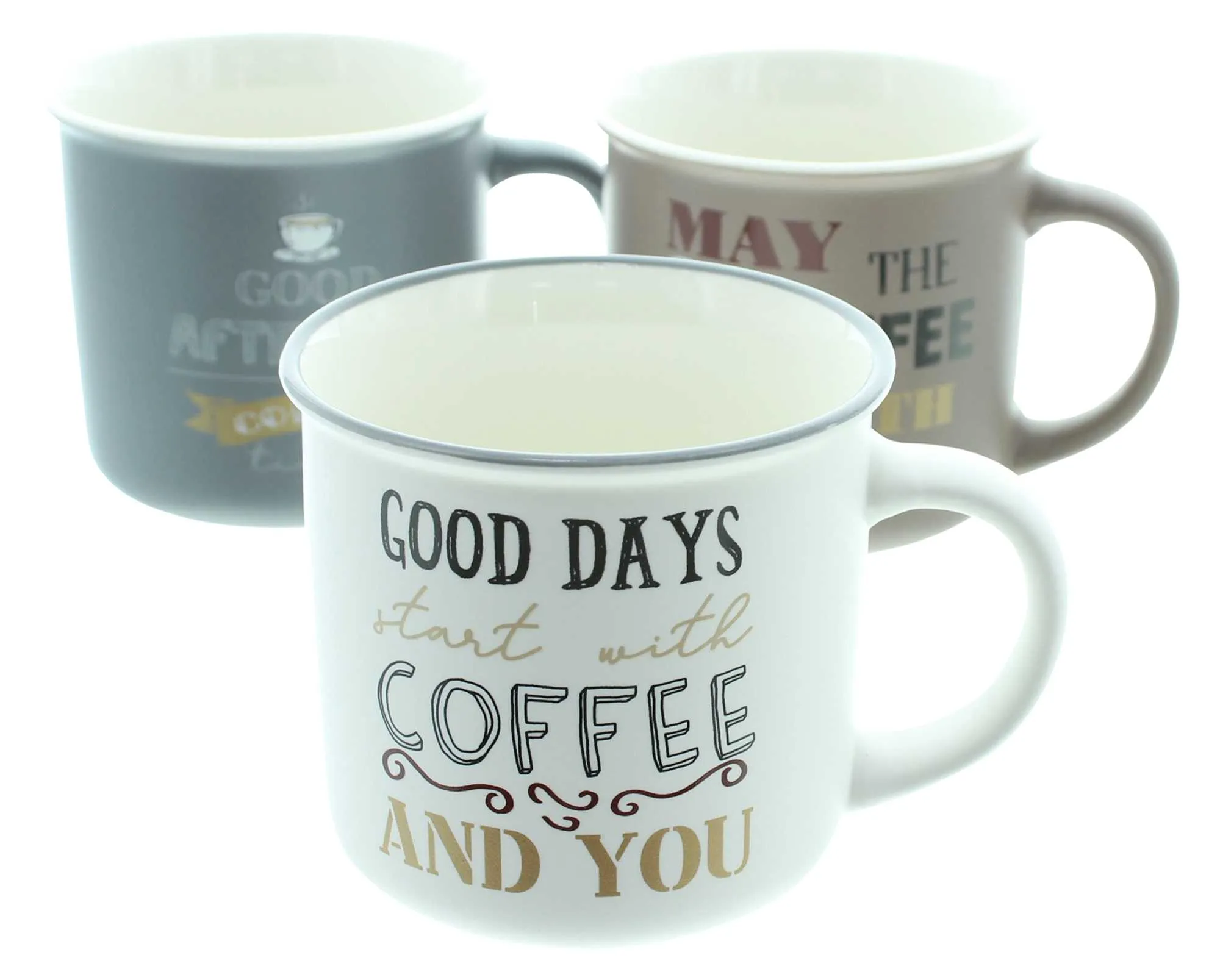 Tasse "Coffee", 3er Set  im Frank Flechtwaren Online Shop für Geschenke-Tipps kaufen