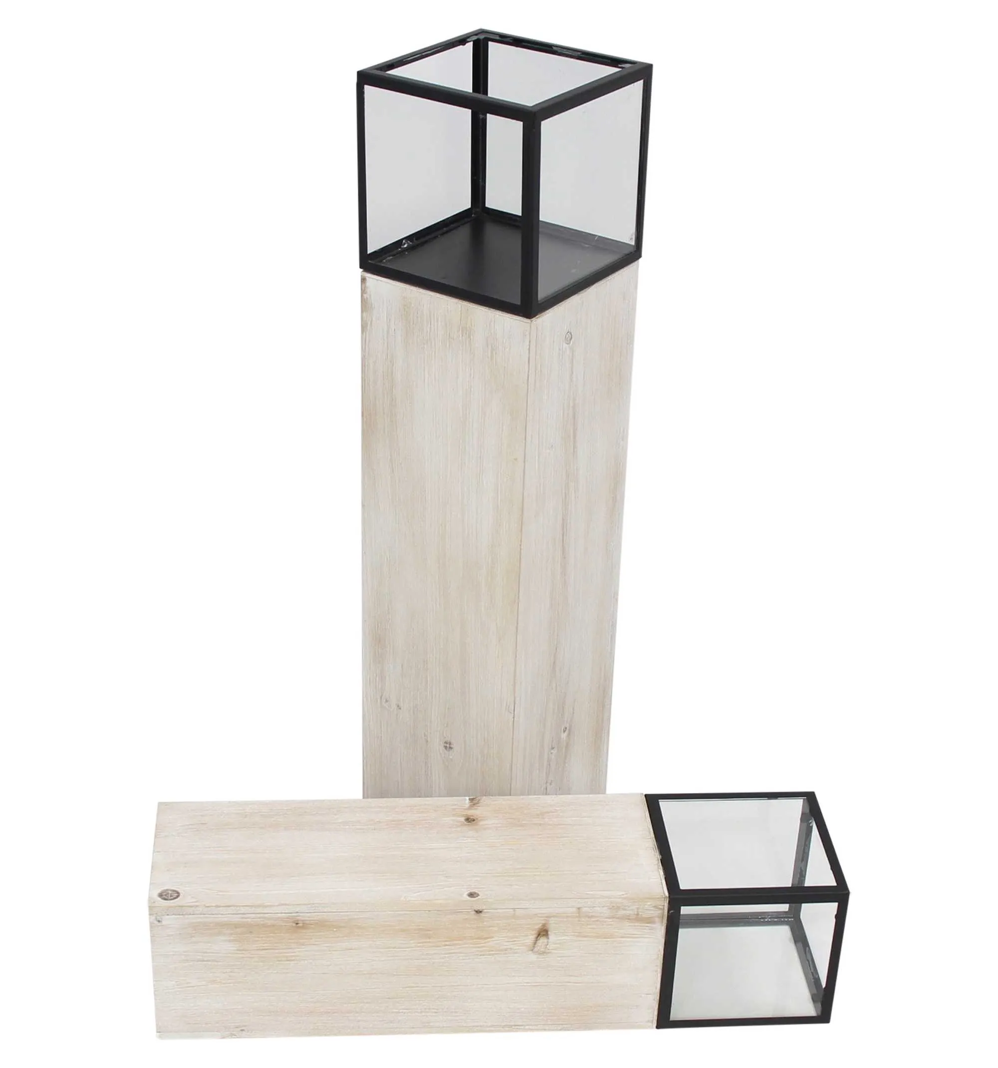Windlichtsäule "Modern", 2er Set  im Frank Flechtwaren Online Shop für Laternen &amp; Co. kaufen