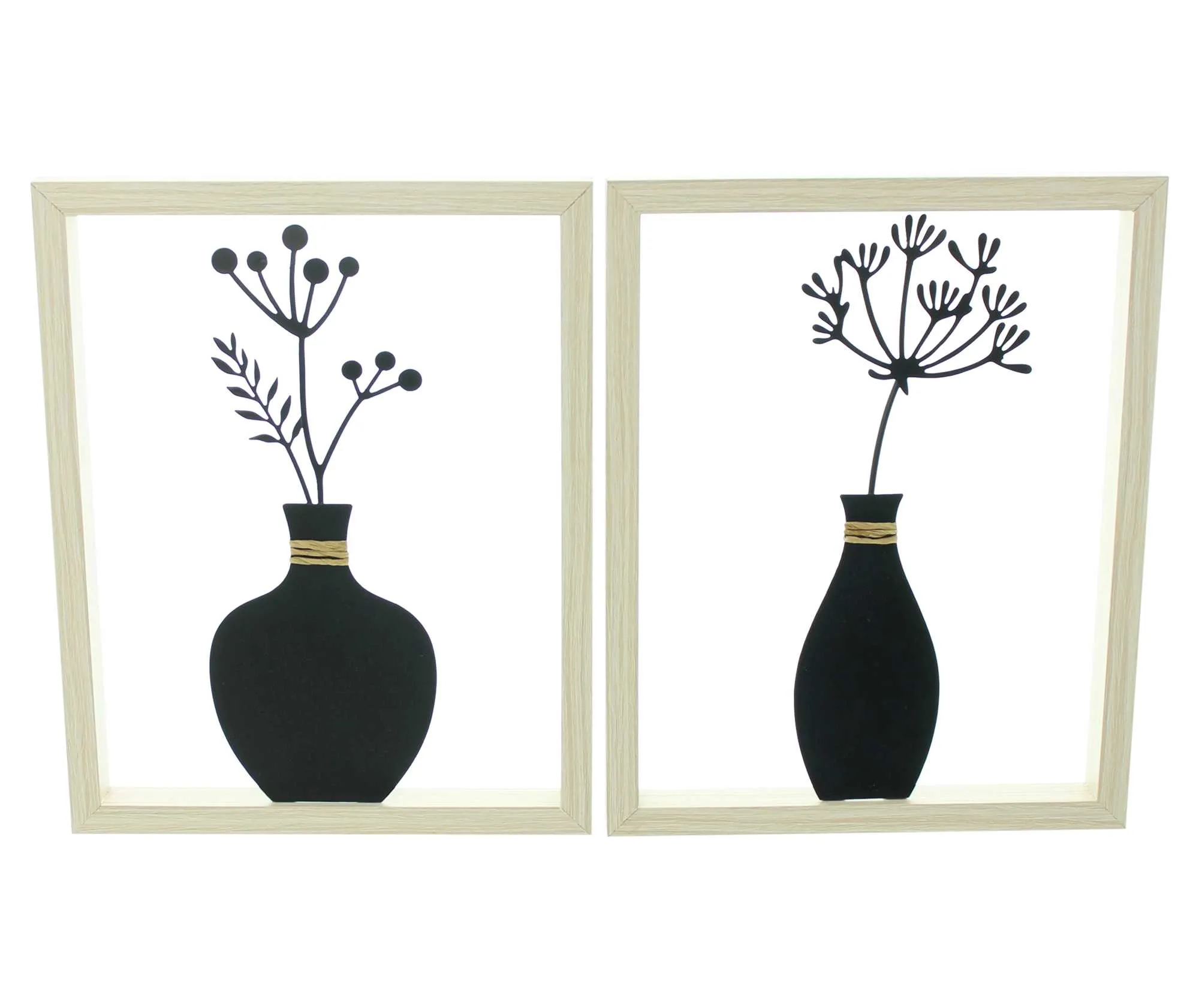 Wanddeko "Vase", 2er Set  im Frank Flechtwaren Online Shop für Wanddeko kaufen