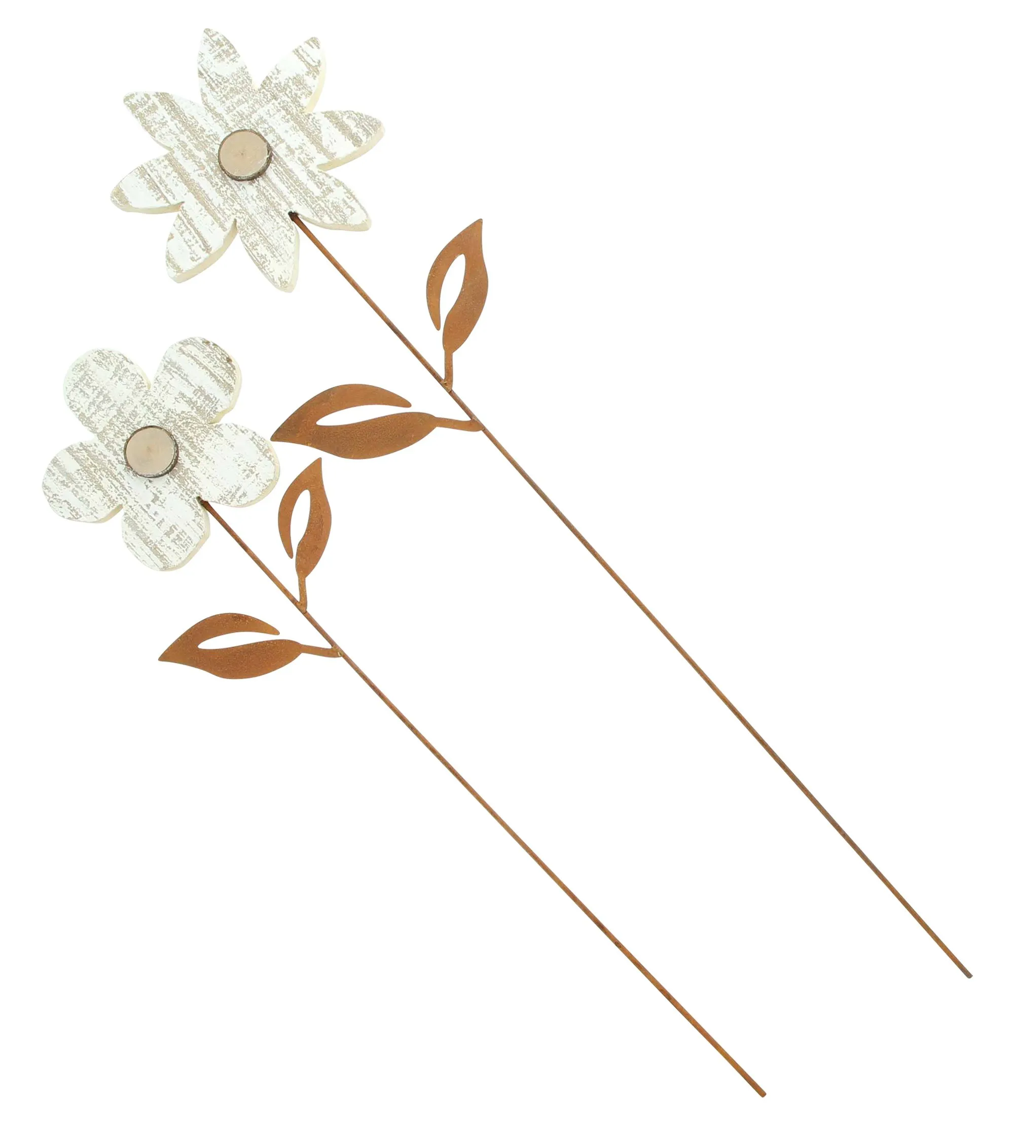 Gartenstecker "Blume", 2er Set  im Frank Flechtwaren Online Shop für Österliche Gartenstecker kaufen