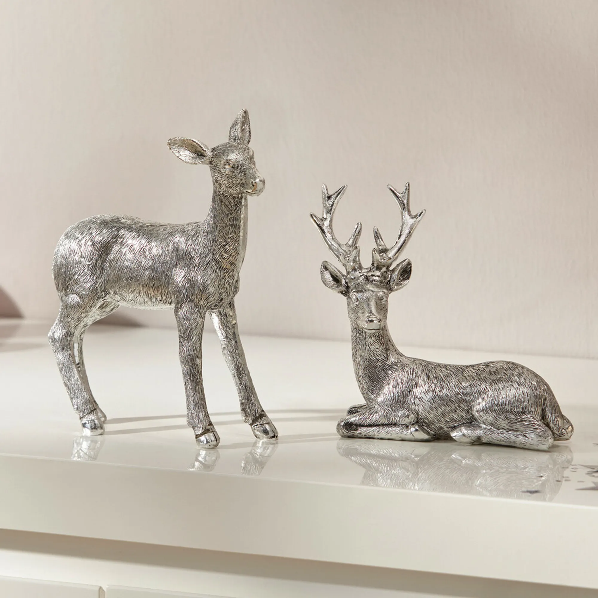 Figur "Reh &amp; Hirsch", 2er Set  im Frank Flechtwaren Online Shop für For Animal Lovers kaufen