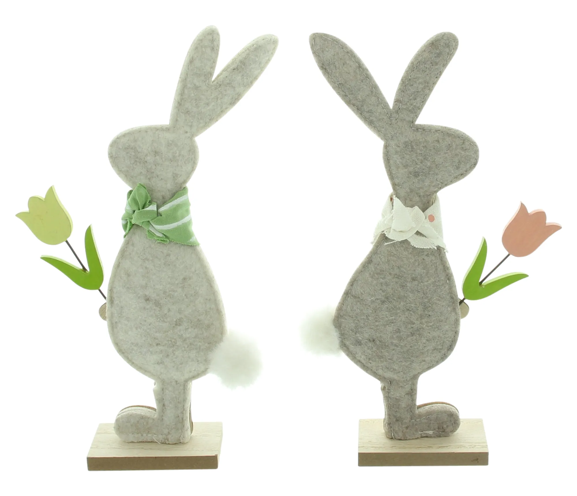 Hase "Blumenpaar", 2er Set  im Frank Flechtwaren Online Shop für Hasen &amp; Co kaufen