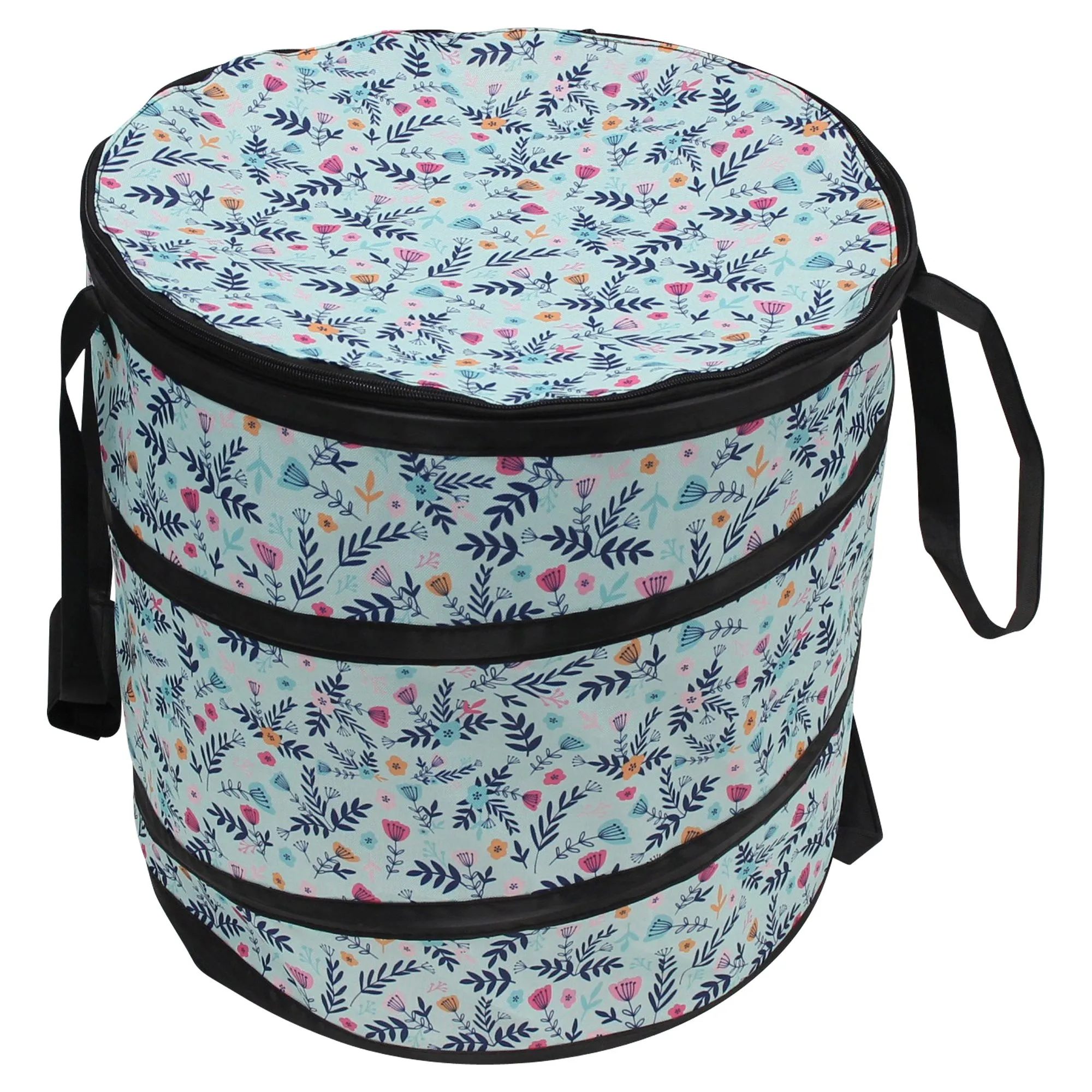 Pop-up-Laubsammler "Floral"  im Frank Flechtwaren Online Shop kaufen