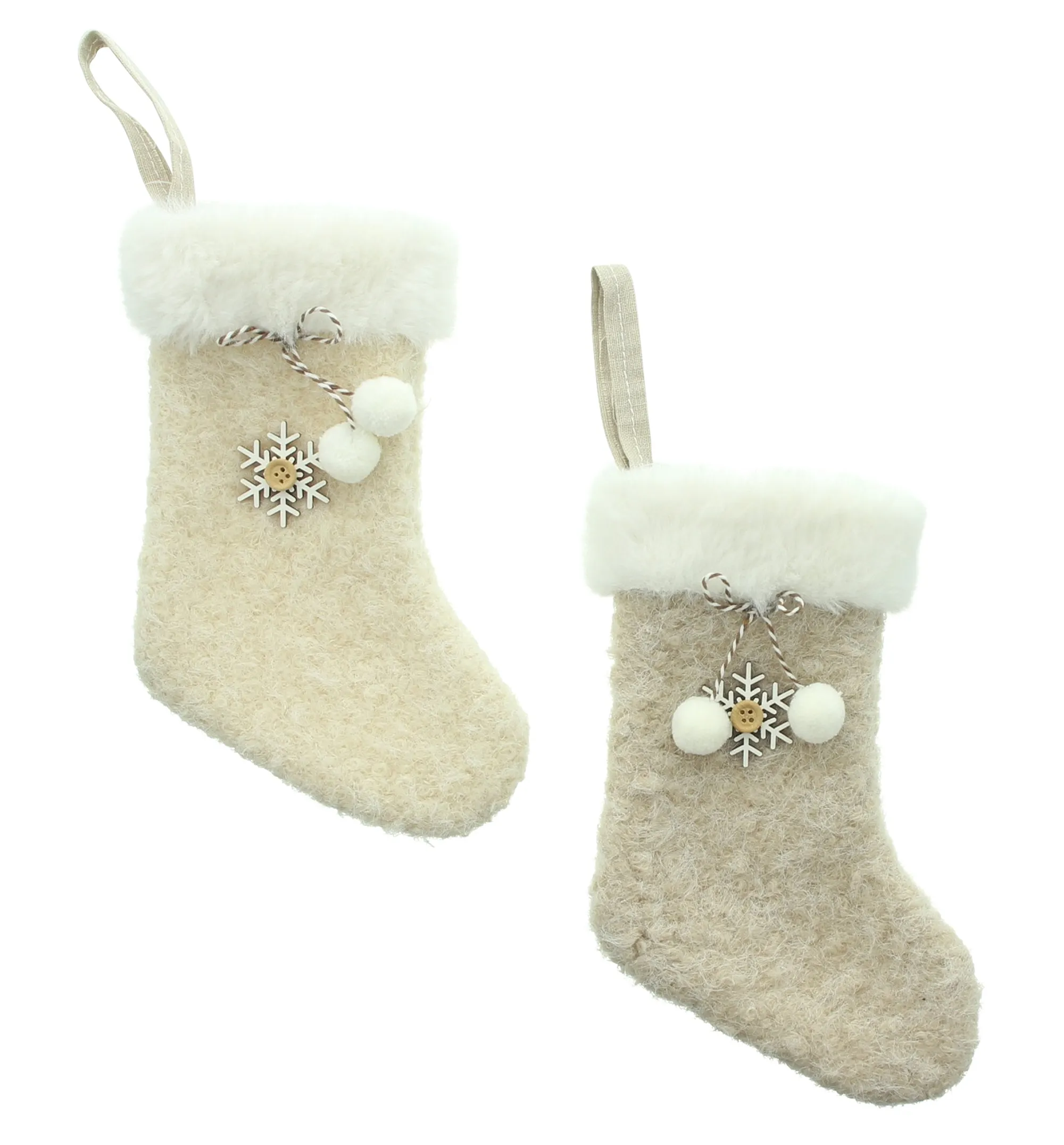 Hänger "Kuschelsocke", 2er Set  im Frank Flechtwaren Online Shop für Christbaumhänger kaufen